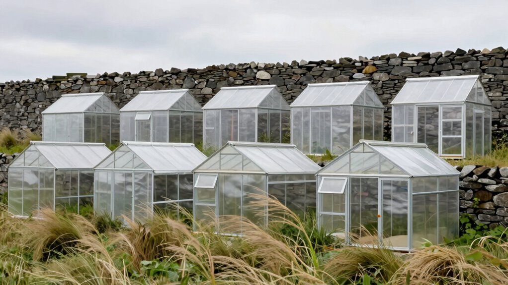 top wind resistant lean to greenhouses