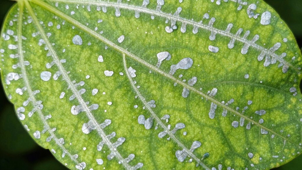 unique leaf discoloration patterns