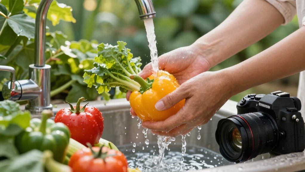 wash produce thoroughly before donating
