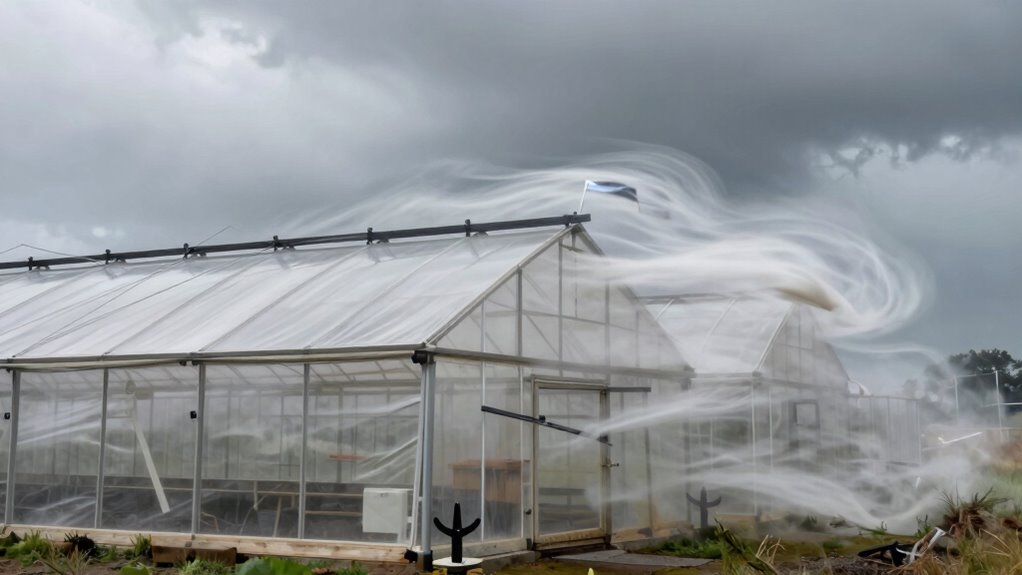 wind pressure causes structural damage