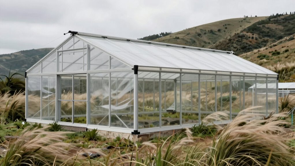 wind resistant greenhouse design