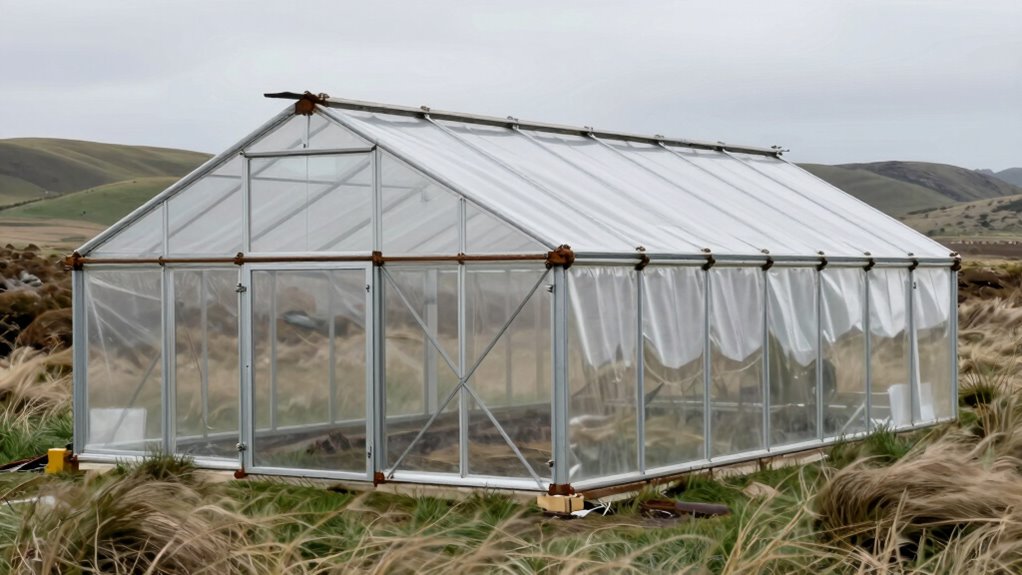 wind resistant greenhouse features