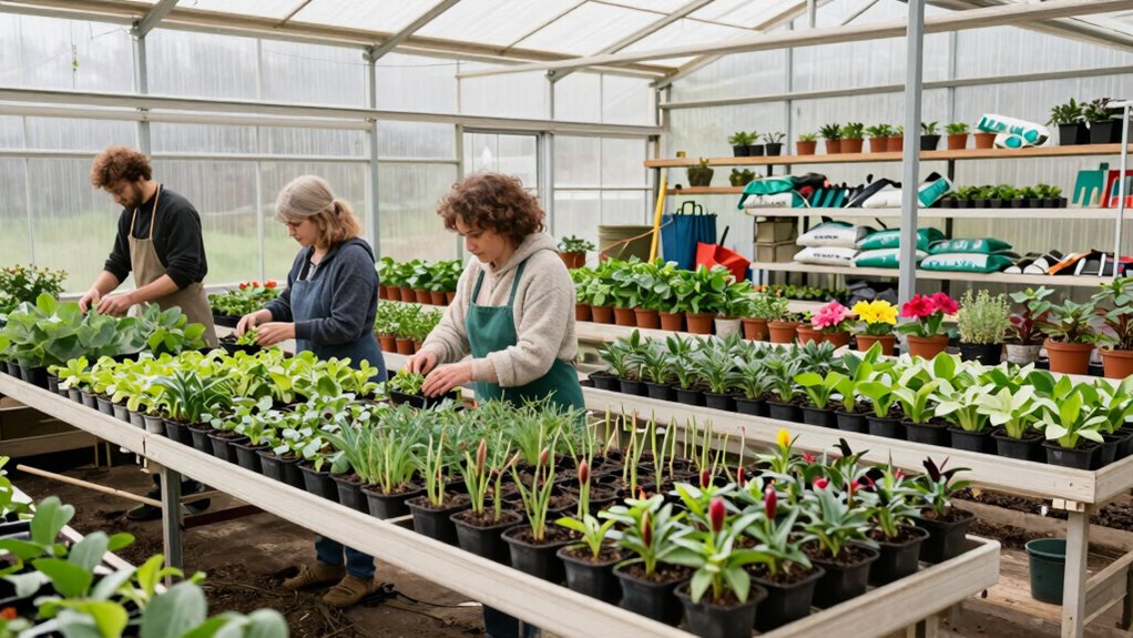 early spring greenhouse preparations