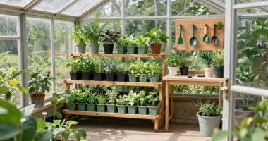 efficient small greenhouse setup