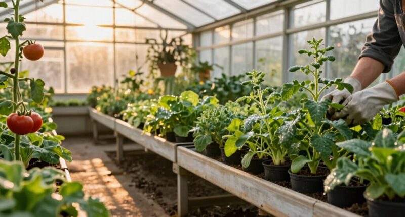 evening greenhouse inspection routine
