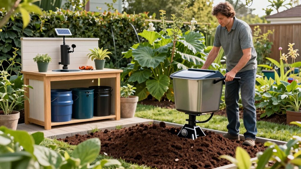 indoor composting and rainwater harvesting