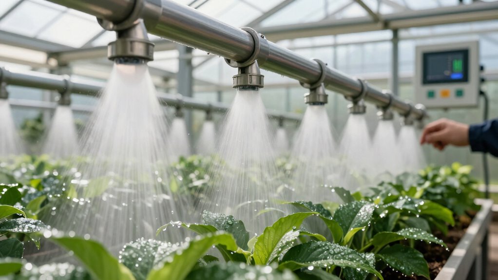 optimized greenhouse misting maintenance
