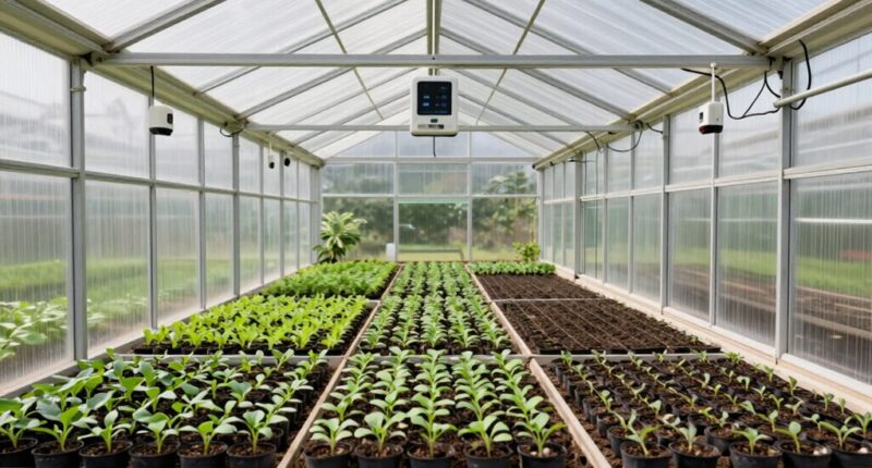 preparing sensors ready greenhouse setup