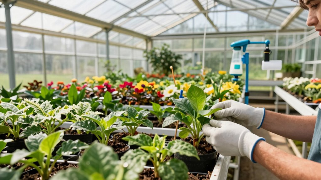 regular greenhouse maintenance routines