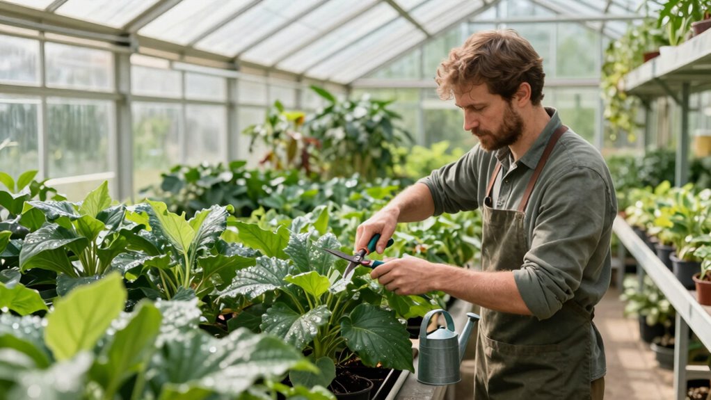 regular greenhouse maintenance schedule