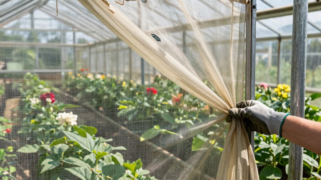 regularly inspect greenhouse coverings