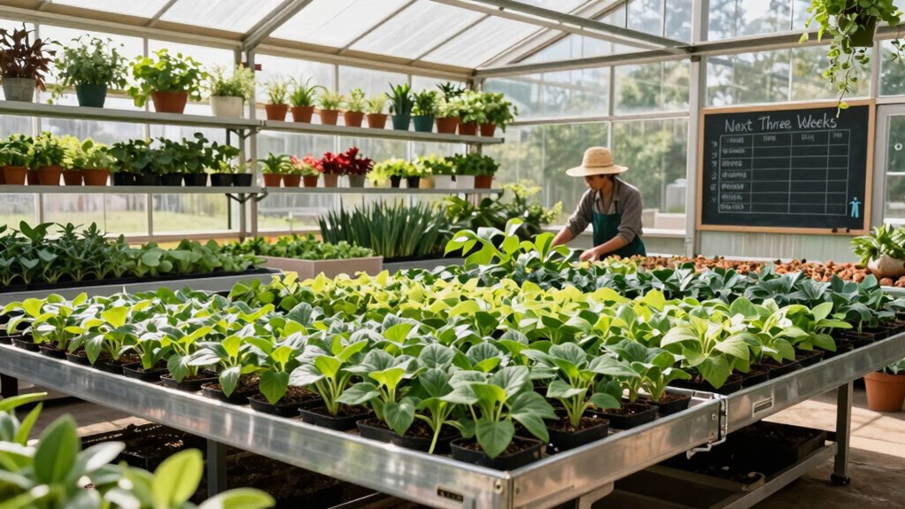 seasonal greenhouse planning schedule