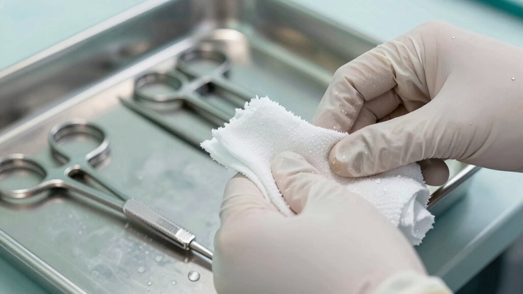 wash hands before handling tools