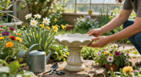 DIY A Border Bird Bath For A Flurry Of Flowers And Feathered Friends This Summer