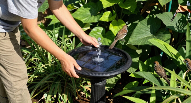 This $10 Solar Fountain Stops Mosquitoes Breeding In Bird Baths, Attracts Feathered Friends & Adds Soothing Sounds To Your Garden