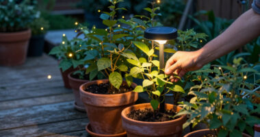 These $15 Amazon Solar Lights Look Like Fireflies Dancing Over Your Plants – The Secret To Bringing Dark Fall Pots To Life